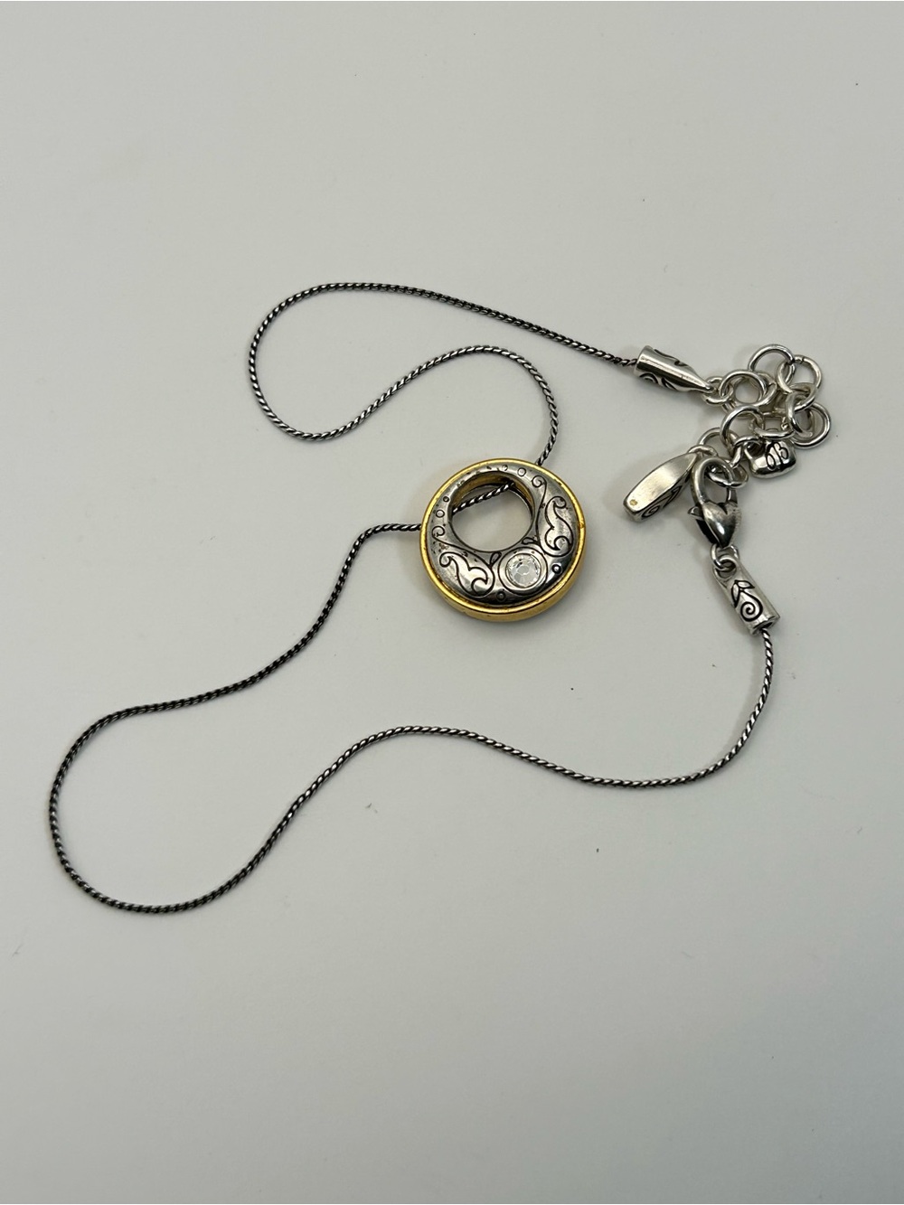 Brighton Aries Necklace 17" Two-tone Gold Silver Plated Swarovski Crystal - Picture 8 of 12